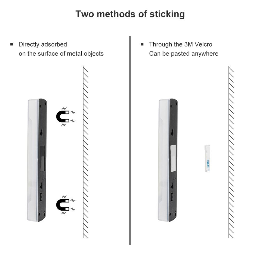 Magnetic COB LED Night Light Switch Set For Closet Hallway Emergency Lighting 8