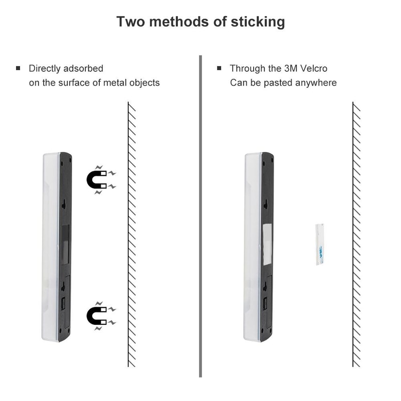Magnetic COB LED Night Light Switch Set For Closet Hallway Emergency Lighting 8
