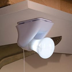portable led night light pull cord bedside lamp for bedroom, closet & emergency use