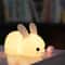 Rechargeable Rabbit Night Light with Dual Tone LED and Soft Silicone Touch Control
