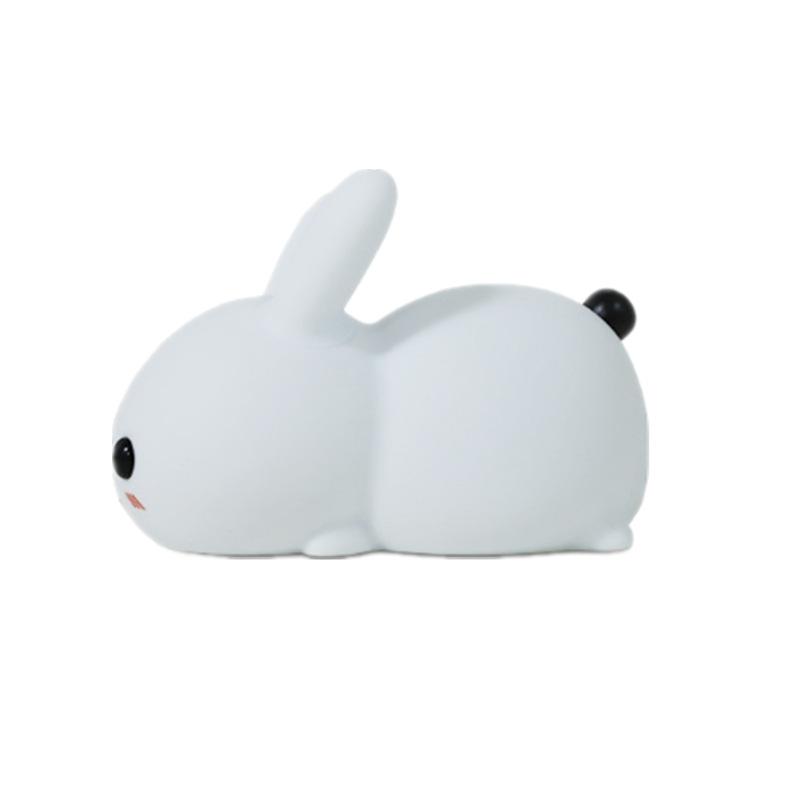 Rechargeable Rabbit Night Light with Dual Tone LED and Soft Silicone Touch Control
