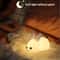 Rechargeable Rabbit Night Light with Dual Tone LED and Soft Silicone Touch Control