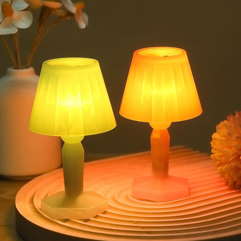 CandyGlow Battery Powered LED Night Light Table Lamp Mini Ambient Decorative Lamp 6