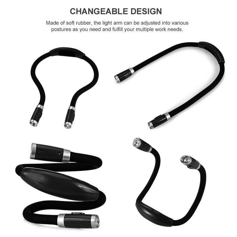 Portable U Shaped LED Book Light Handsfree Flexible Neck Reading Lamp 4
