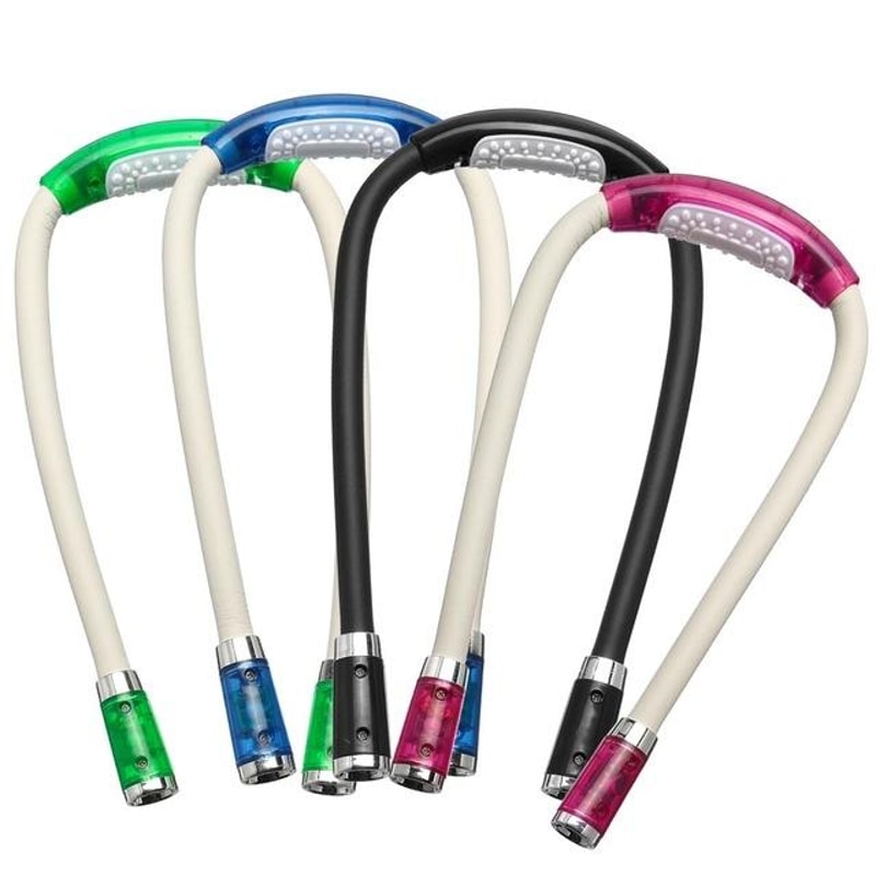 Portable U Shaped LED Book Light Handsfree Flexible Neck Reading Lamp 0