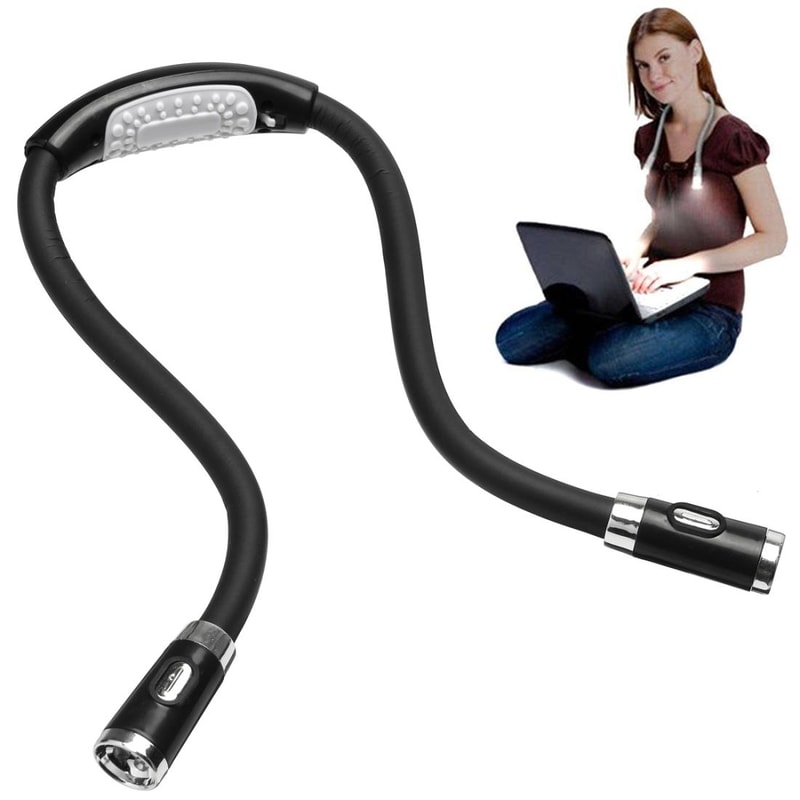 Portable U Shaped LED Book Light Handsfree Flexible Neck Reading Lamp 3