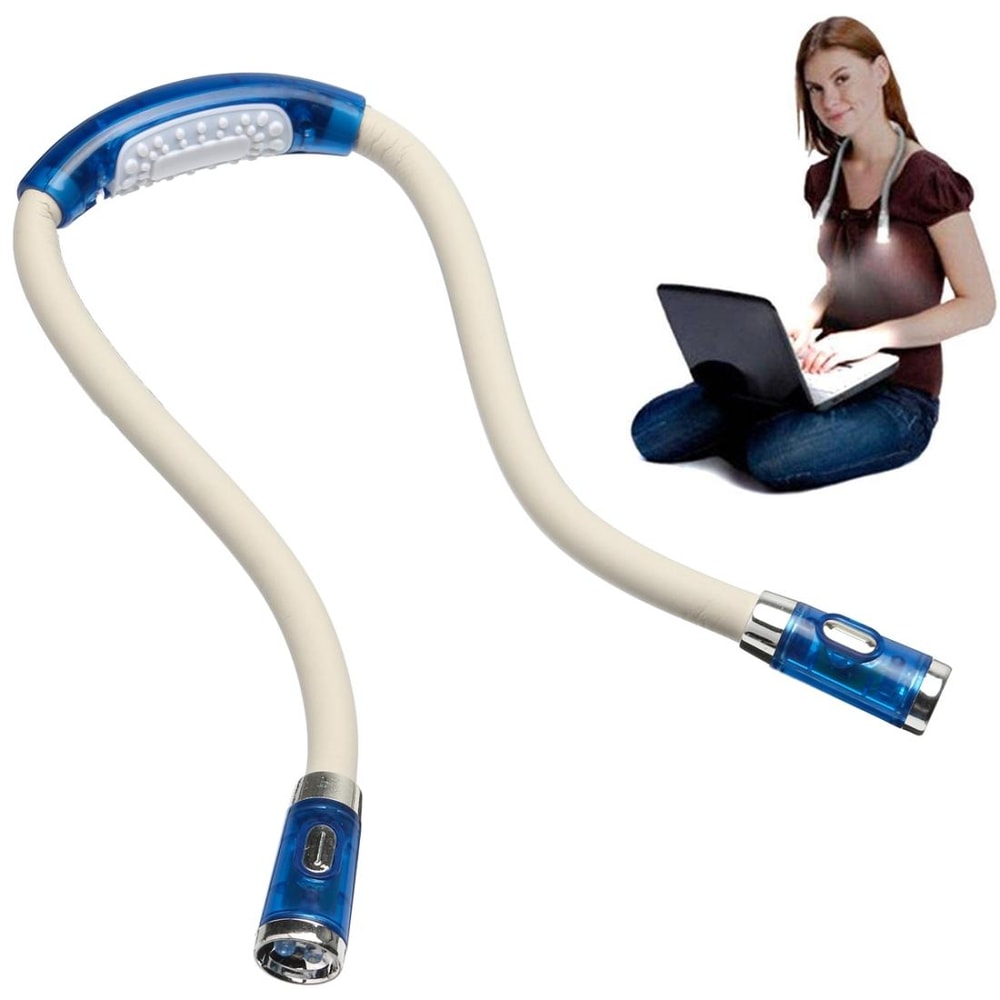 Portable U Shaped LED Book Light Handsfree Flexible Neck Reading Lamp 7