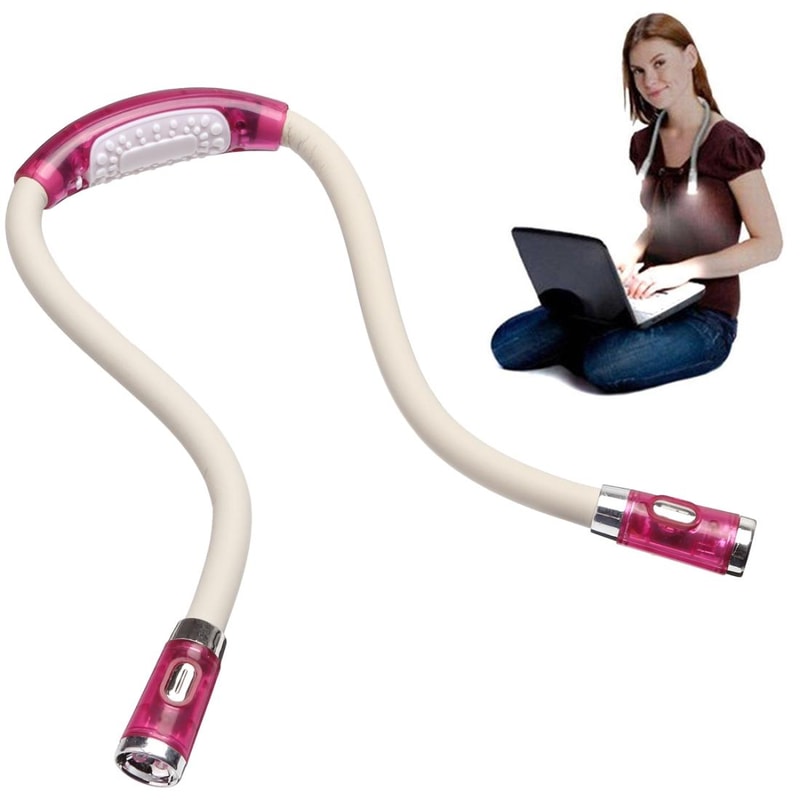 Portable U Shaped LED Book Light Handsfree Flexible Neck Reading Lamp 8