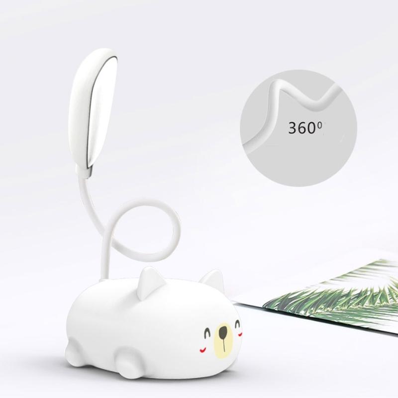 Cartoon Cat LED Desk Lamp Eye Protection USB Rechargeable 2