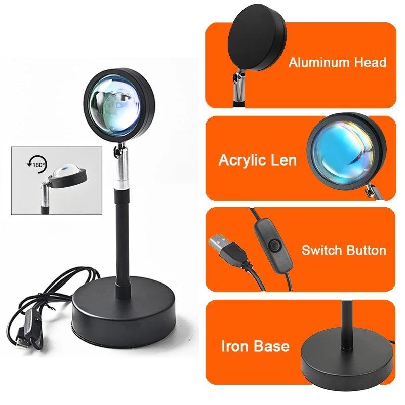 UltraRelax Sunset Projection Ambient Floor Lamp With Bluetooth App Control 5
