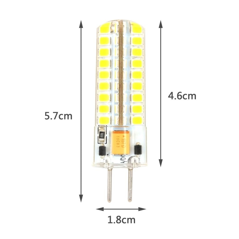 Dimmable 5W Silicone LED Corn Bulb for Chandelier Lighting, AC 12V