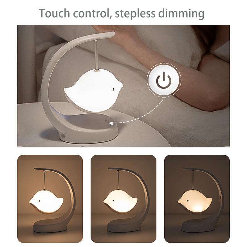 Bluetooth Speaker Night Light Desk Lamp With Touch Control USB Rechargeable Battery 3