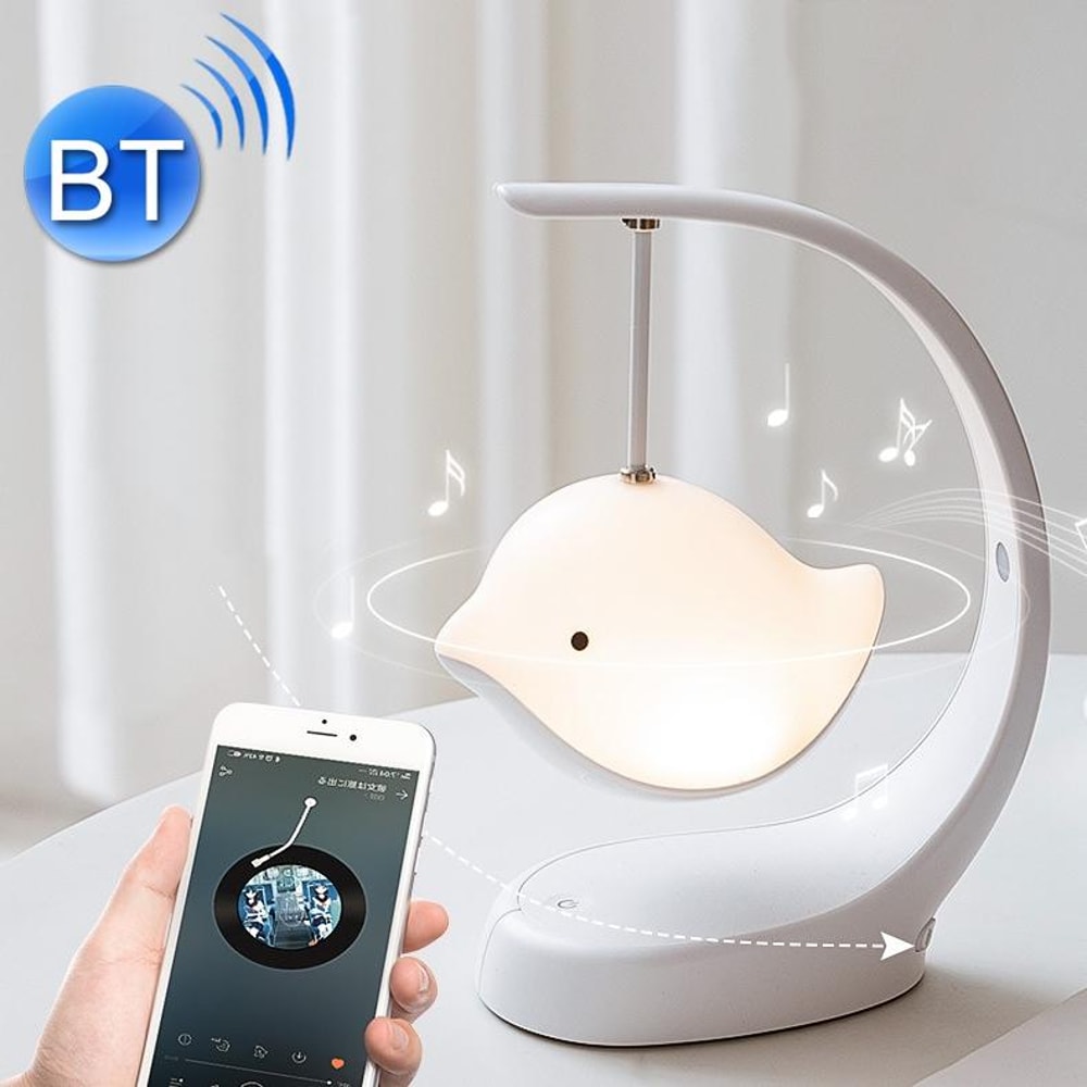 Bluetooth Speaker Night Light Desk Lamp With Touch Control USB Rechargeable Battery 8