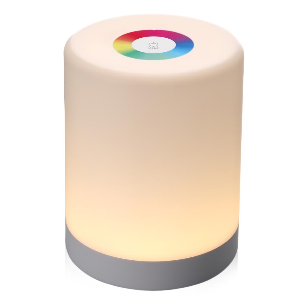 RGB Touch Night Light Rechargeable LED Bedside Lamp For Bedroom Kids Camping 1