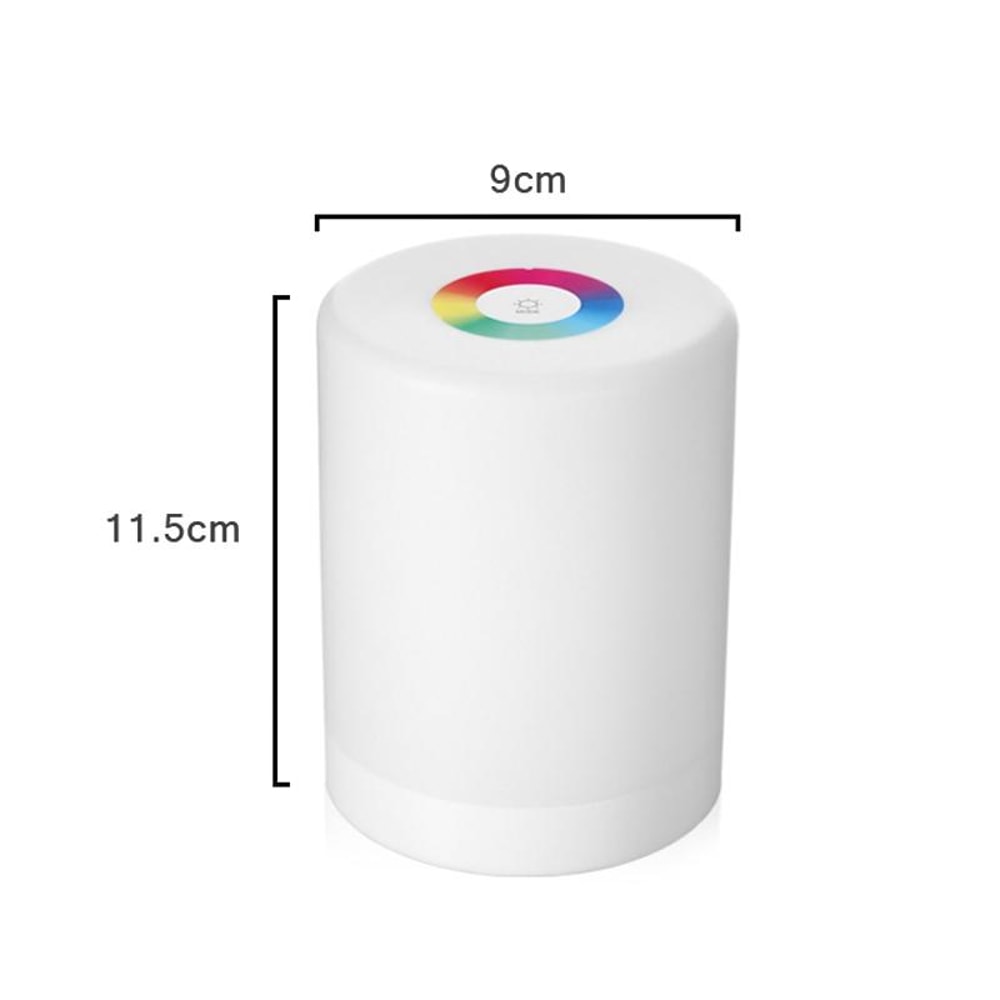 RGB Touch Night Light Rechargeable LED Bedside Lamp For Bedroom Kids Camping 3