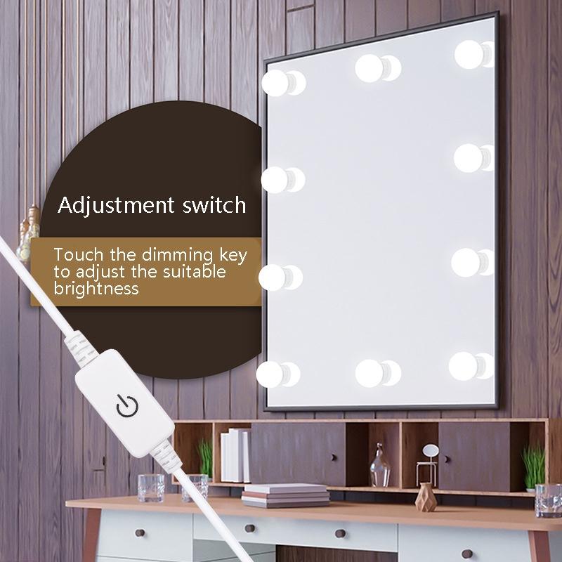 USB Vanity Mirror Lights Adjustable Brightness LED Makeup Light Kit For Dressing Tables 5