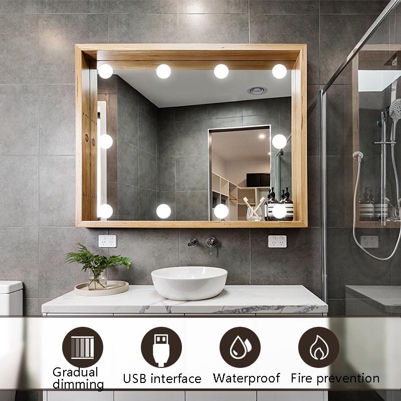 USB Vanity Mirror Lights Adjustable Brightness LED Makeup Light Kit For Dressing Tables 9