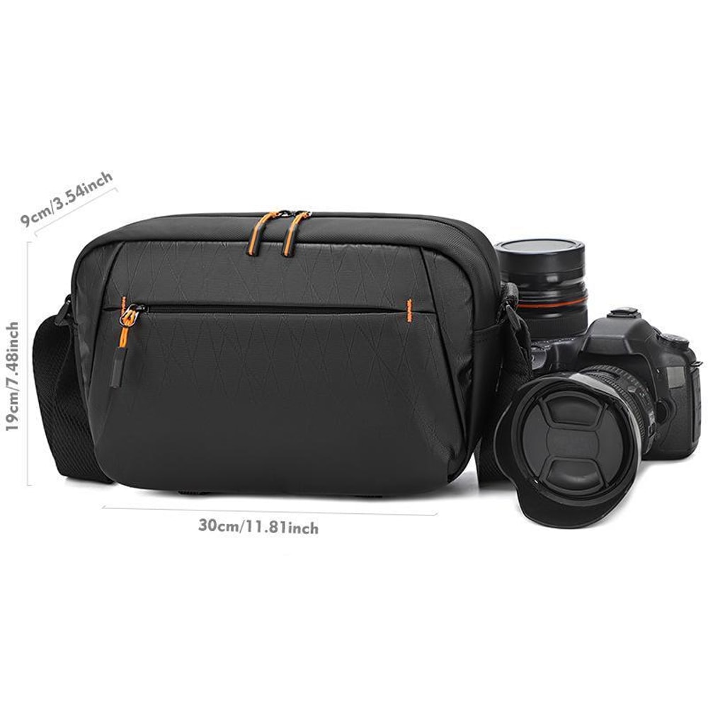 Water Resistant DSLR Camera Sling Bag With Removable Dividers Tripod Strap 9