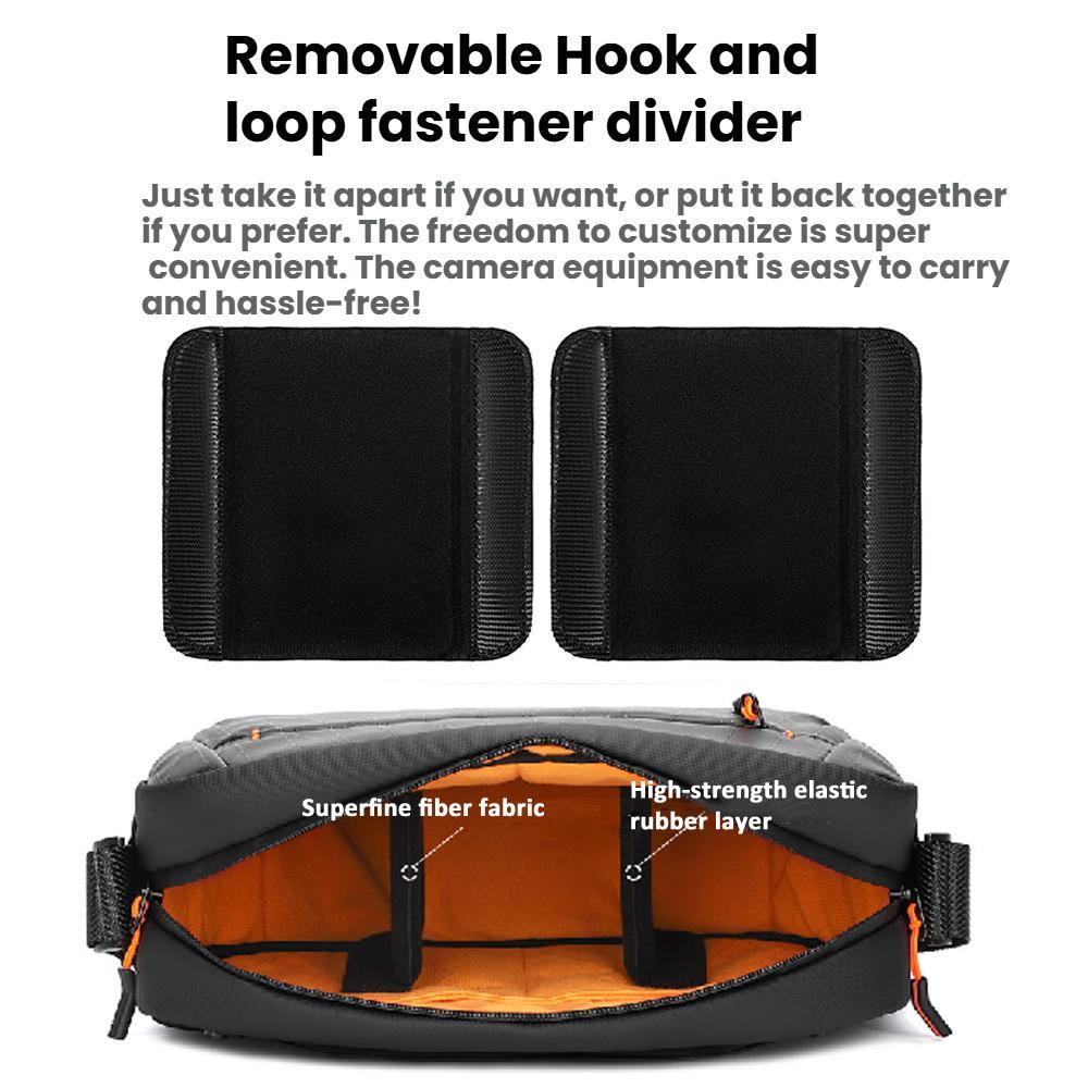 Water Resistant DSLR Camera Sling Bag With Removable Dividers Tripod Strap 4