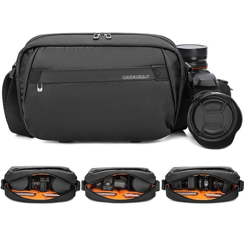 UrbanShield DSLR Sling Camera Bag For Men With Tripod Strap Removable Dividers 0