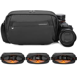 urbanshield dslr sling camera bag for men with tripod strap & removable dividers