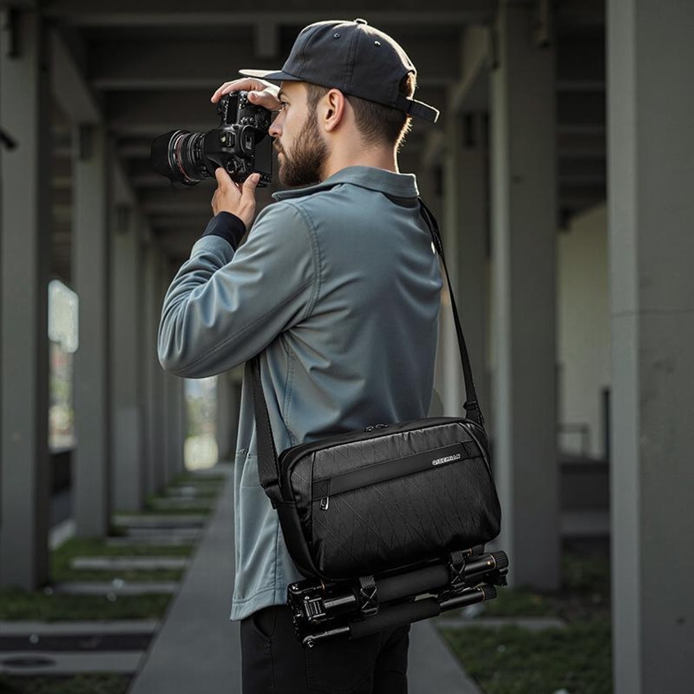UrbanShield DSLR Sling Camera Bag For Men With Tripod Strap Removable Dividers 11