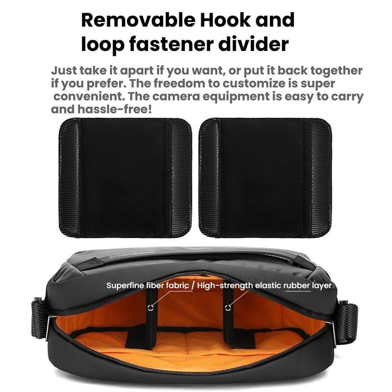 UrbanShield DSLR Sling Camera Bag For Men With Tripod Strap Removable Dividers 5