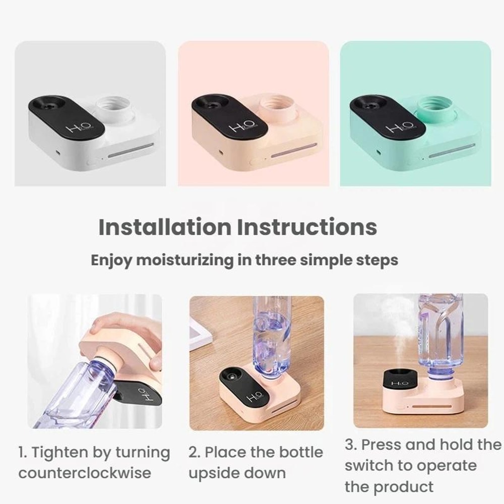 Mini Camera Air Humidifier USB Rechargeable Portable Desk Mist Diffuser 10