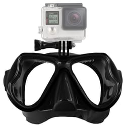 aquacapture diving mask with camera mount for gopro, insta360 & dji action cameras