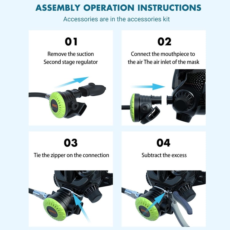 AquaVision Full Face Diving Mask With Action Camera Mount For Snorkeling Underwater Filming 3