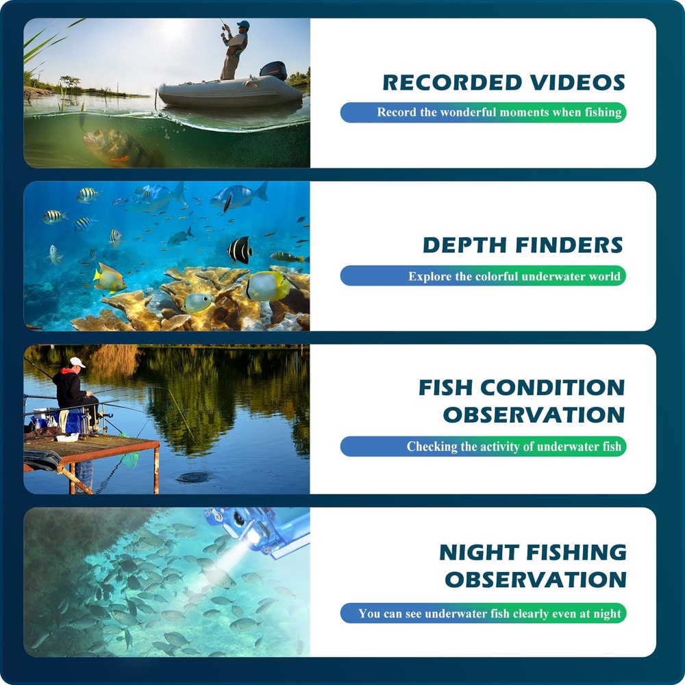 Underwater Fishing Camera With App Control 30M Waterproof Depth 6