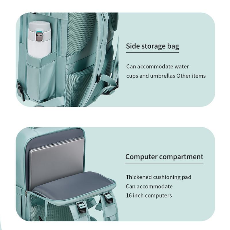 UrbanShield Travel Laptop Backpack With Shoe Compartment Waterproof Storage 15