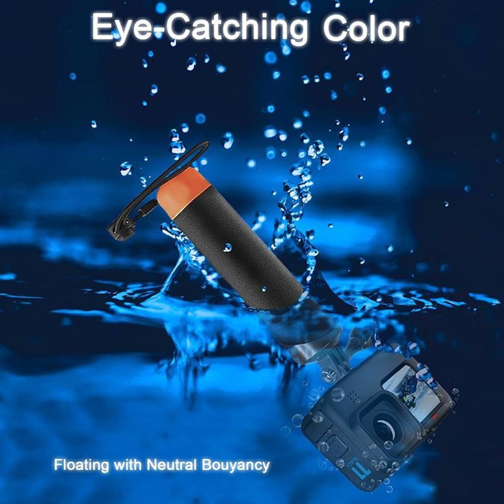 AquaSecure Floating Camera Grip For GoPro DJI Insta360 With Anti Loss Cable 1