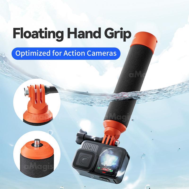 Floating Action Camera Grip Handle with Universal Mount for GoPro & 360 Cameras