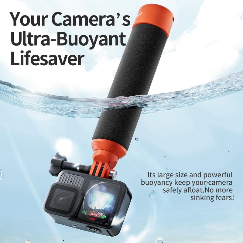 Floating Action Camera Grip Handle with Universal Mount for GoPro & 360 Cameras