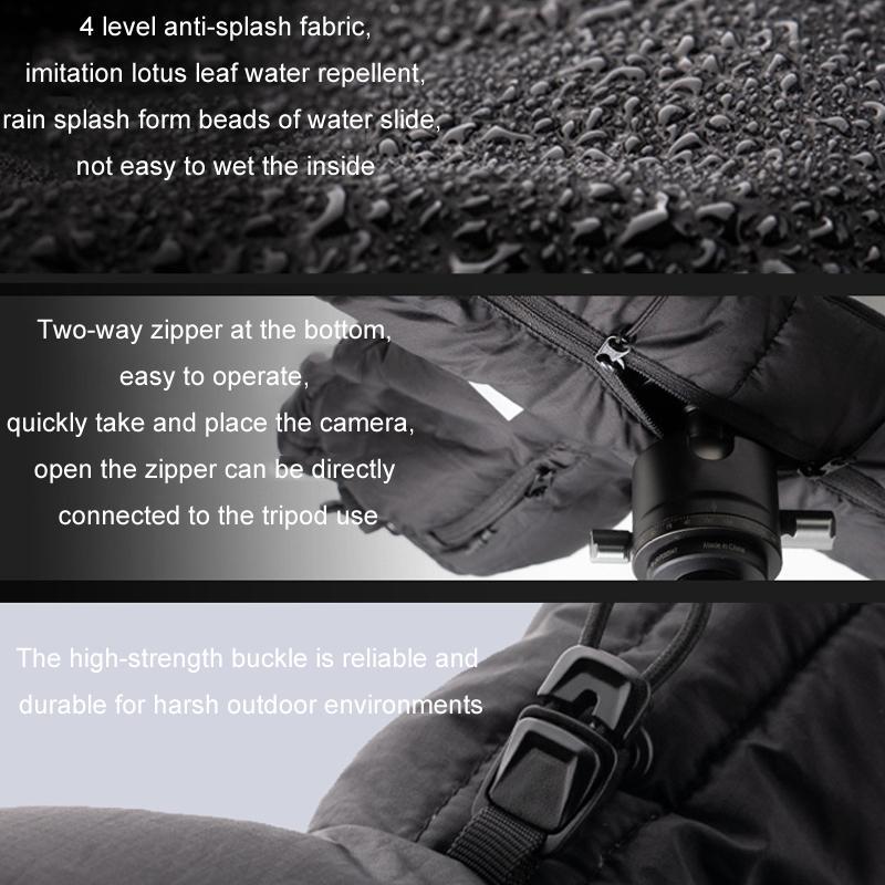 Camera Cold Weather Cover For DSLR Mirrorless Cameras With Waterproof Lens Protection 10