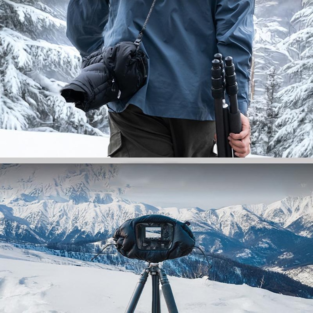 Camera Cold Weather Cover For DSLR Mirrorless Cameras With Waterproof Lens Protection 7