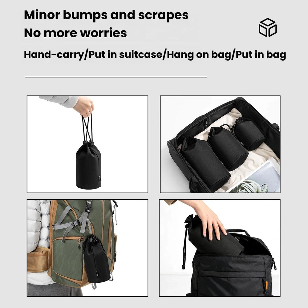 D296 Camera Lens Pouch Soft Shockproof WaterResistant DSLR Lens Case 7