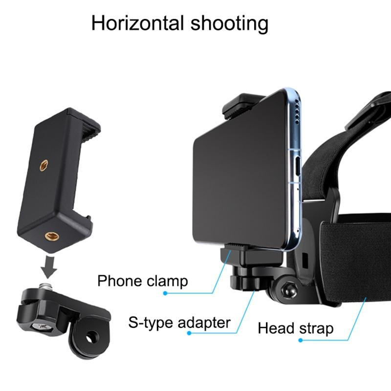 AdventureGrip Adjustable Action Camera Head Strap with Phone Mount for GoPro & Smartphones
