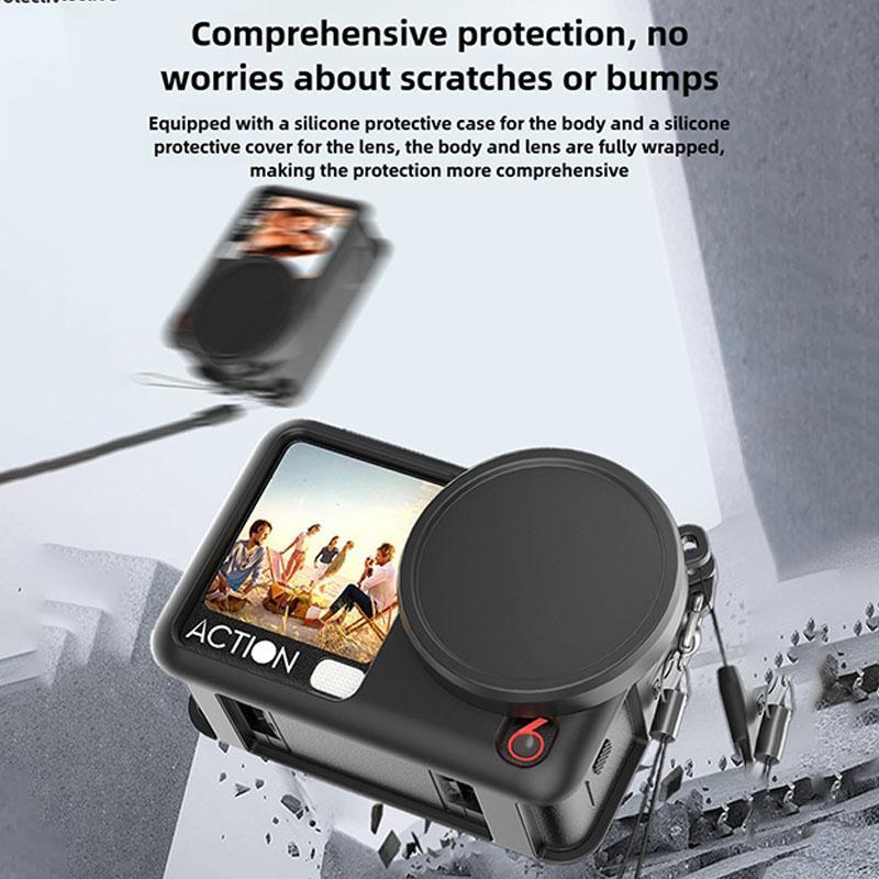 DJI Action 6 Silicone Protective Cover With Lens Cap Shockproof Camera Case 7