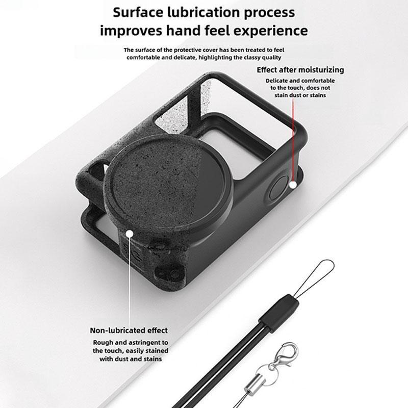 DJI Action 6 Silicone Protective Cover With Lens Cap Shockproof Camera Case 8