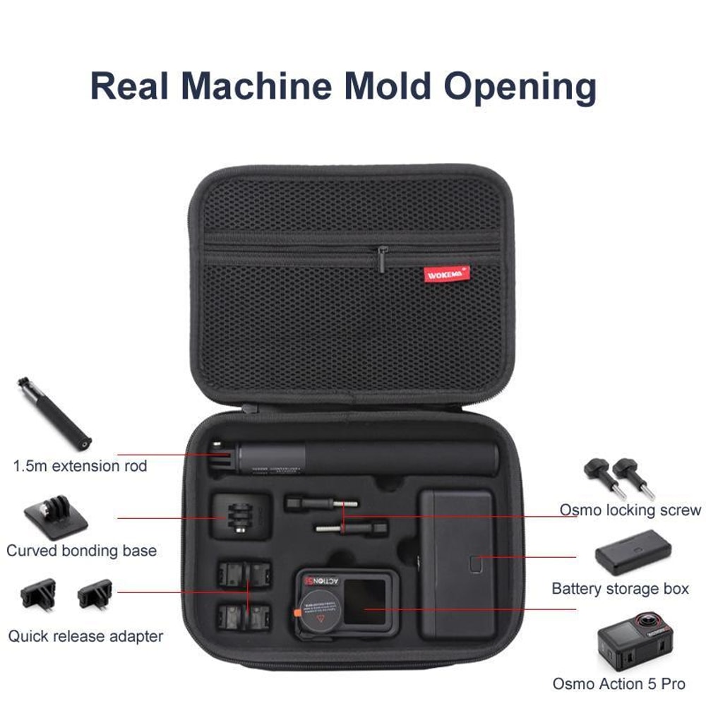 Action Camera Carrying Case Waterproof Travel Shoulder Bag For Action 5 Pro Action 4 Action 3 7