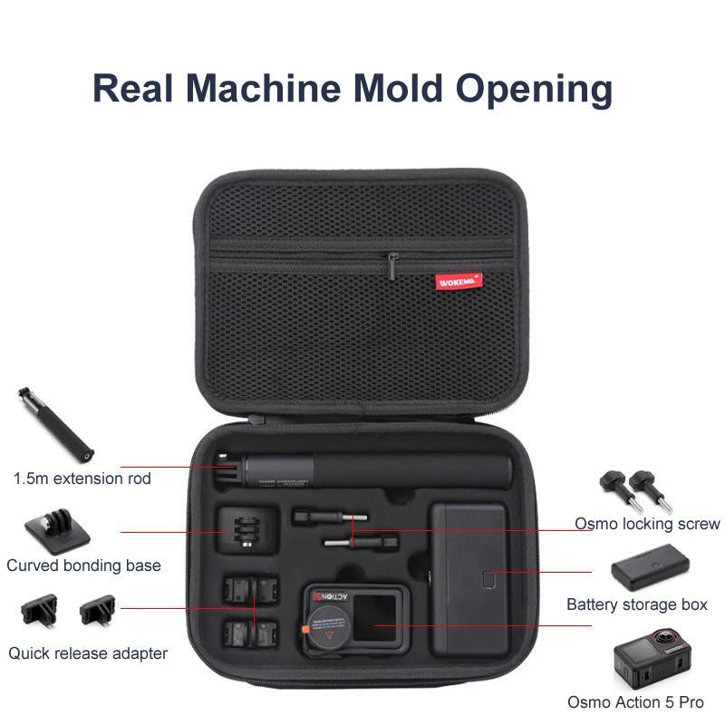 Action Camera Carrying Case Waterproof Travel Shoulder Bag For Action 5 Pro Action 4 Action 3 7
