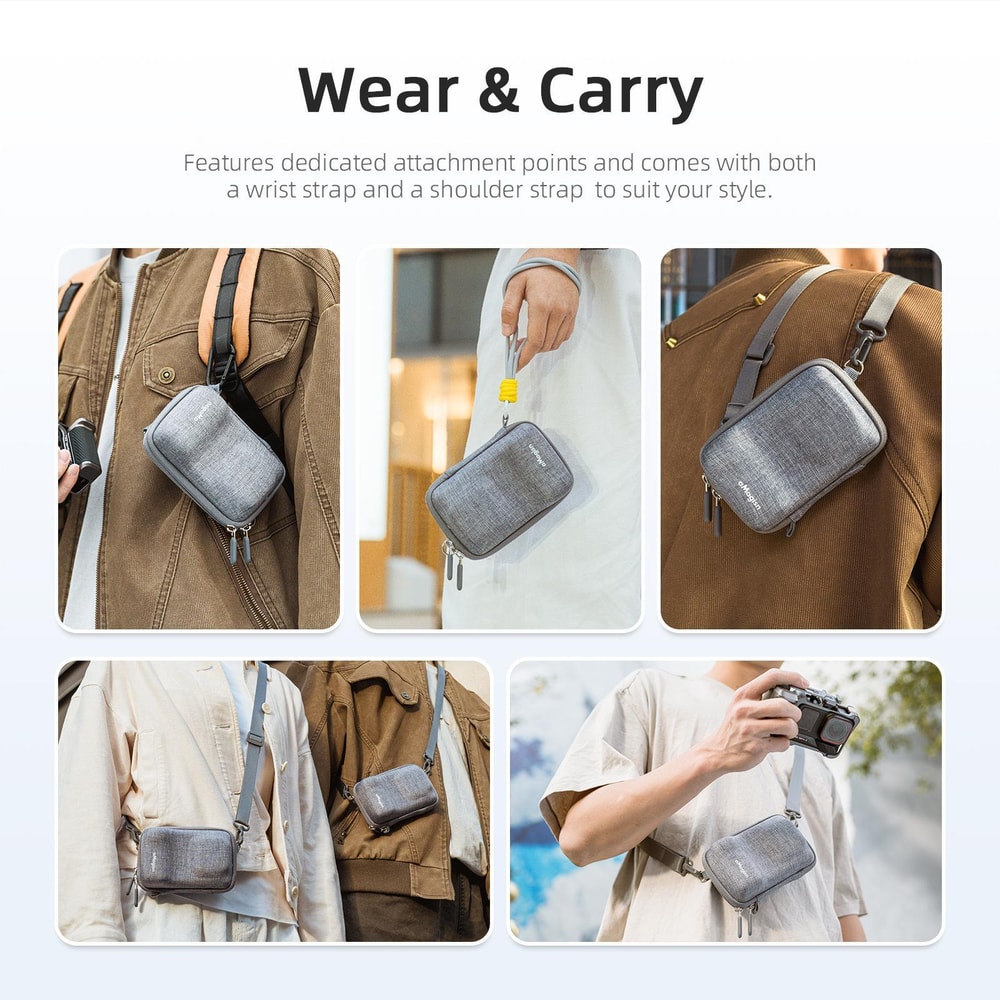 Action Camera Case for GoPro DJI Insta360 with Shoulder Strap