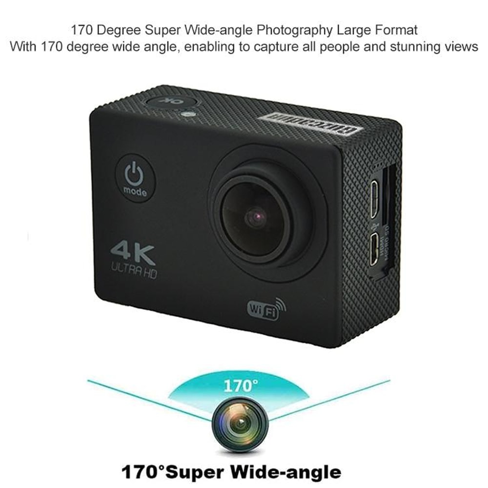 4K WiFi Waterproof Action Camera For Cycling Diving Adventure Sports Recording 6
