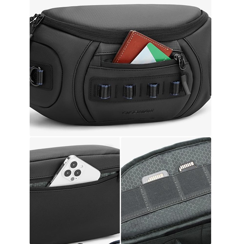 UrbanFlex Camera Sling Bag For Men With Removable Dividers Water Resistant Travel Design 6