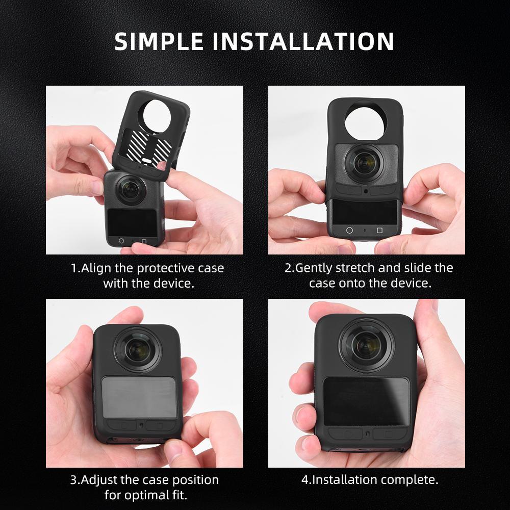 DJI Osmo 360 Silicone Protective Case With Lens Cap Shockproof Dustproof Camera Cover 1