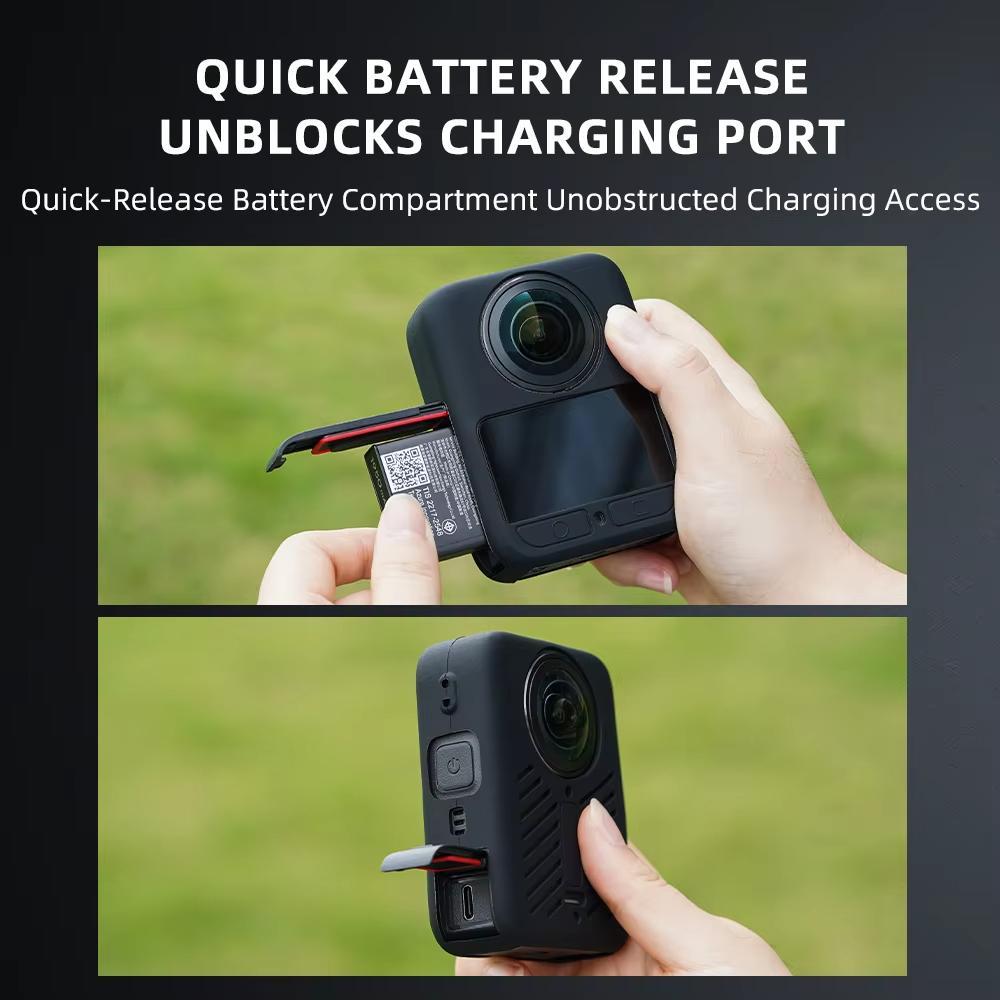 DJI Osmo 360 Silicone Protective Case With Lens Cap Shockproof Dustproof Camera Cover 3