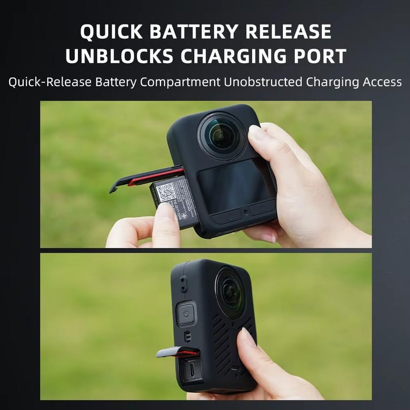 DJI Osmo 360 Silicone Protective Case With Lens Cap Shockproof Dustproof Camera Cover 3