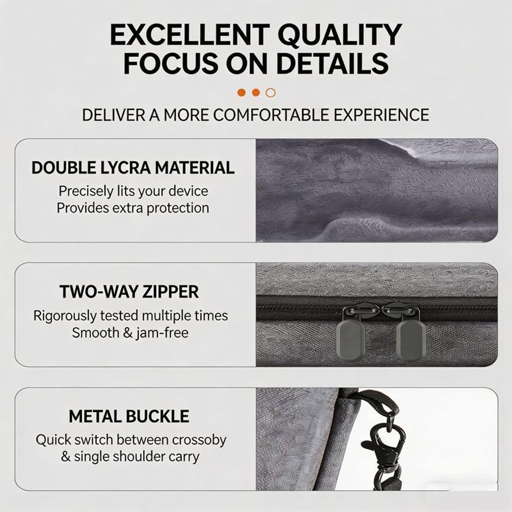 DJI Osmo Pocket 4 Protective Carrying Case Travel Bag with Accessory Storage